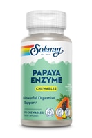 Solaray Papaya Enzyme Chewables Natural Pineapple