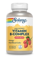 Solaray Vitamin B-Complex Chewables Natural Strawberry