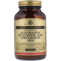 Solgar Glucosamine Hyaluronic Acid Chondroitin MSM Shellfish Free