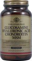 Solgar Glucosamine Hyaluronic Acid Chondroitin MSM Shellfish Free