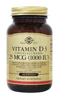 Solgar Vitamin D3 Cholecalciferol