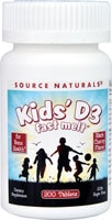 Source Naturals Kids' D3 Fast Melt Black Cherry