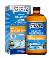 Sovereign Silver Bio-Active Silver Hydrosol Daily Plus Immune Support - Screw Top