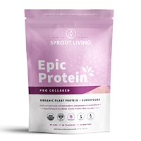 Sprout Living Epic Protein - Organic Plant Protein Superfoods - Pro Collagen Berry