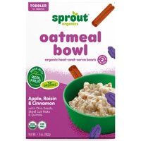 Sprout Organic Baby Food 12+ Months Breakfast Bowl Oatmeal Apple Raisin & Cinnamon