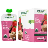 Sprout Organic Baby Food Oatmeal 6+ Months Mixed Berry