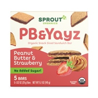 Sprout Organic Baby Food PB & Yaz Toddler Snack Bars Peanut Butter & Strawberry