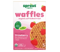 Sprout Organic Baby Food Waffles Snack Strawberry