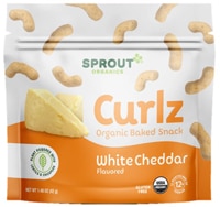Sprout Organics Curlz Baked Toddler Snacks White Cheddar Cheese