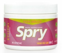 Spry Dental Defense Sugar-Free Gum with Xylitol Natural Bubble Gum