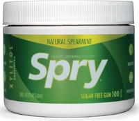 Spry Dental Defense Sugar-Free Gum with Xylitol Natural Spearmint