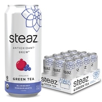 Steaz Green Tea Soda Antioxidant Brew Blueberry Pomegranate