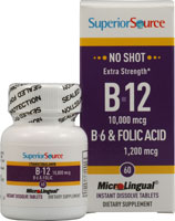 Superior Source No Shot Extra Strength B12 and B6 and Folic Acid