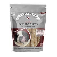 Tartar Shield Soft Rawhide Chews Extra Large Dogs VOHC Accepted 12 Dental Treats - Extra Large