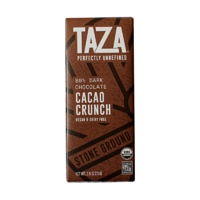 Taza Chocolate Organic Dark Chocolate Bar Stone Ground Cacao Crunch