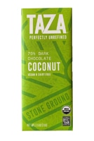 Taza Chocolate Organic Dark Chocolate Bar Stone Ground Coconut