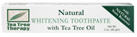 Tea Tree Therapy Natural Whitening Toothpaste with Tea Tree Oil Fluoride Free