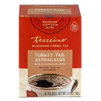 Teeccino Mushroom Herbal Tea Caffeine Free Turkey Tail Astragalus