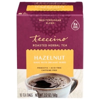 Teeccino Roasted Herbal Tea Caffeine Free Hazelnut