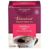 Teeccino Roasted Herbal Tea Caffeine Free Vanilla Nut