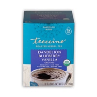 Teeccino Roasted Herbal Tea Organic Caffeine Free Dandelion Blueberry Vanilla