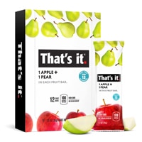 That's It Fruit Bar Gluten Free No Sugar Added Apple & Pear