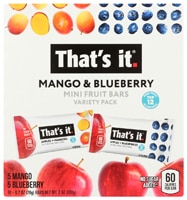 That's It Gluten Free Mini Fruit Bars Variety Pack Mango & Blueberry