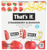 That's It Gluten Free Mini Fruit Bars Variety Pack Strawberry & Banana