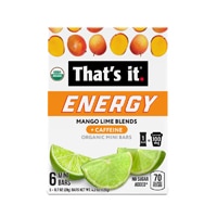 That's It Mini Bars Organic Energy + Caffeine Mango Lime Blends