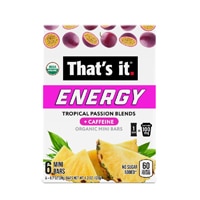 That's It Mini Bars Organic Energy + Caffeine Tropical Passions Blends