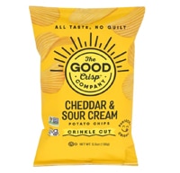 The Good Crisp Company Crinkle Cut Potato Chips Cheddar & Sour Cream