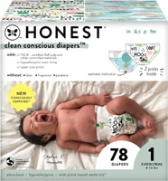 The Honest Company Company Clean Conscious Diapers Above It All + Barnyard Babies 78 Diapers