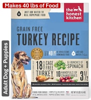 The Honest Kitchen Dehydrated Dog Food Makes 40 lbs Grain Free Turkey Recipe