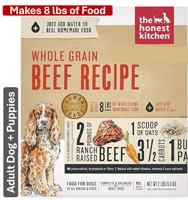 The Honest Kitchen Dehydrated Dog Food Makes 8 lbs Whole Grain Beef Recipe
