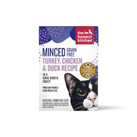 The Honest Kitchen Wet Cat Food Grain Free Minced Turkey Chicken & Duck in Bone Broth Gravy