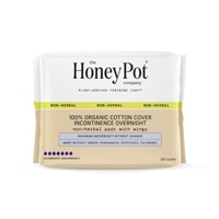 The Honey Pot 100% Organic Cotton Cover Incontinence Non-Herbal Overnight Pads