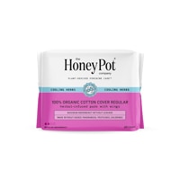 The Honey Pot 100% Organic Cotton Cover Regular Pads with Wings