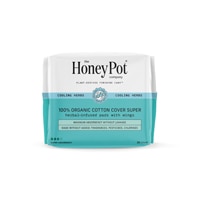 The Honey Pot Organic Cotton Cover Super Pads with Wings