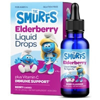 The Smurfs Kids Elderberry + Vitamin C Immune Support Liquid Drops Berry