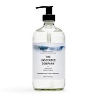 The Unscented Company Hand Soap Refillable Glass Bottle Unscented