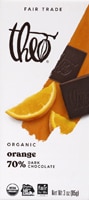 Theo Organic 70% Dark Chocolate Bar Orange