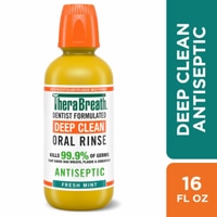 TheraBreath Deep Clean Antiseptic Oral Rinse Fresh Mint