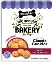 Three Dog Bakery Dog Treats Classic Cookies Soft Baked Oats & Apples