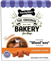 Three Dog Bakery Dog Treats Soft Baked Woofers Grain Free Pumpkin