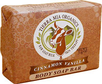 Tierra Mia Organics Goat Milk Body Soap Bar Cinnamon Vanilla