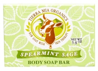 Tierra Mia Organics Goat Milk Body Soap Bar Spearmint Sage