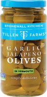 Tillen Farms Garlic Jalapeno Olives in Vermouth