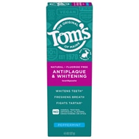 Tom's of Maine Antiplaque & Whitening Toothpaste Fluoride Free Peppermint