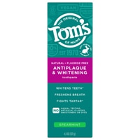 Tom's of Maine Antiplaque & Whitening Toothpaste Fluoride Free Spearmint