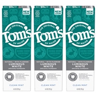 Tom's of Maine Luminous White Toothpaste Clean Mint